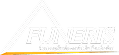 Logo Funeris blanc sur fond noir, avec un triangle stylisé. Le texte indique 'FUNERIS Les professionnels du funéraire'.